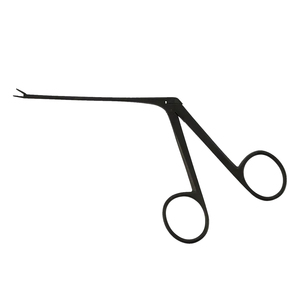 Beale Aural fórceps Micro Acero inoxidable Manual Acabado negro Triangular Mordazas planas dentadas 70mm Hombro Cirugía general Uso CE - Product Image 1