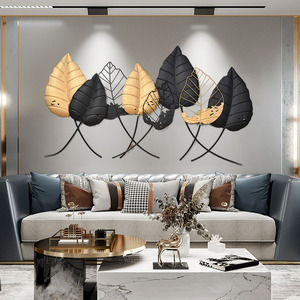 Nordic 3D Metal <b>Wall</b> Art <b>Leaf</b> Sculpture Large Metal <b>Wall</b> Hanging Craft Metal <b>Leaf</b> <b>Wall</b> <b>Decor</b> for Home Living Room Hotel <b>Wall</b> Art - Product Image 1