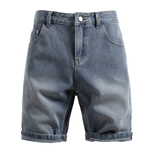 Custom Drain Sports <b>DS</b>-MDS-1107 Denim Shorts Cotton Breathable Mid Waist Straight Fit Casual Summer Apparel OEM Pakistan Export - Product Image 1