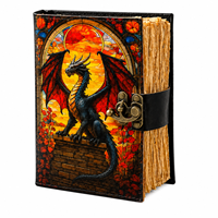 NOUVEAU CARNET DE JOURNAL EN CUIR AVEC COUVERTURE DURE ET DESIGN DRAGON, IMPRESSION UV, RELIURE AVEC FIL, CADEAU PROMOTIONNEL, 100 FEUILS, LOGO PERSONNALISÉ