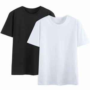 เสื้อยืดโอเวอร์ไซส์ผู้ชายไซส์ใหญ่ ผ้าฝ้าย คอกลม แขนสั้น สีพื้น สไตล์ลำลอง OEM - Product Image 1