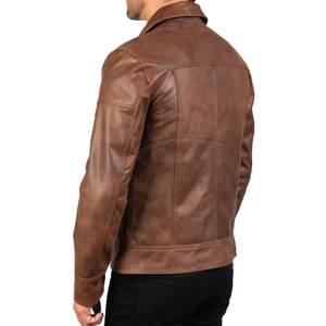 Chaqueta de cuero PU para hombre, estilo motero, informal, para calle, a bajo precio, hecha en Pakistán. - Product Image 2