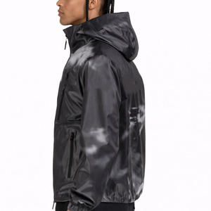 <b>Men</b> Hooded Waterproof Windbreaker <b>Jacket</b> Printed Outdoor <b>Rain</b> <b>Jacket</b> <b>Lightweight</b> Streetwear Style Custom OEM Bulk Supply - Product Image 4