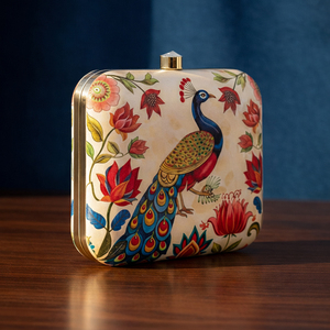 Bolso de Mano con Estampado de Pavo Real, Elegante Bolso de Noche para Mujer, para Ocasiones Formales y Festivas - Product Image 2
