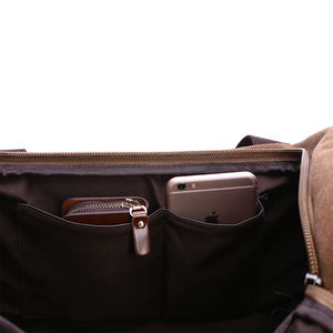 उच्च गुणवत्ता वाले शाकाहारी कैनवास डफ़ल बैग यात्रा के लिए कस्टम लोगो शुद्ध रंग टिकाऊ जिम बैग के साथ बड़ी क्षमता - Product Image 4