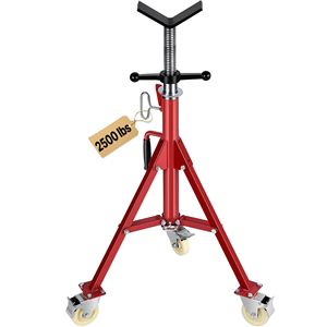 Adjustable Height 20-37 Inch 2500LBS Casters Folding Portable <b>Pipe</b> Jack <b>Stands</b> V-Head <b>Pipe</b> Jack <b>Stand</b> Pallet Jack Product - Product Image 1