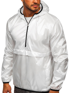2025 Street Style <b>Pullover</b> Windbreaker <b>Jacket</b> Winter Outerwear Kangaroo Pocket Memory Fabric <b>Rain</b> Bomber <b>Jacket</b> for man - Product Image 1