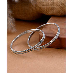 Meera Jaipur Ishwari <b>Fine</b> Silver <b>Bangle</b> Chudi - Product Image 1