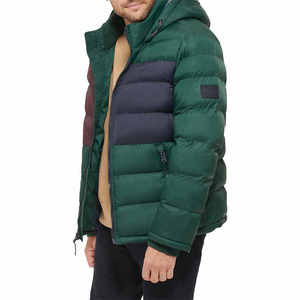 Veste matelassée pour homme de haute qualité OEM, chaude pour l'hiver, grande taille, fermeture éclair intégrale, doudoune à bulles, logo personnalisé, fabricant - Product Image 5