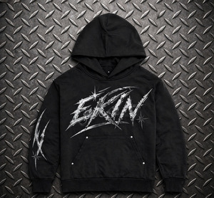 Sudadera con Capucha Extra Grande Estilo Vintage Personalizada, Unisex, 100% Algodón Terry, Diseño de Pinturas Digitales Otoñales, Lavado Ácido, Efecto Desgastado, Sudadera Gruesa - Product Image 1