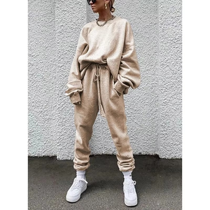 Conjunto Deportivo Informal Personalizado para Mujer, Sudadera con Capucha y Pantalones Deportivos, Traje Deportivo de Color Sólido, Proveedor OEM ODM - Product Image 4
