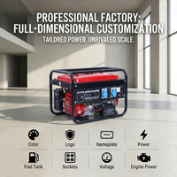 Generador Portátil de Gasolina de 3.5kW Pico, 3000W Nominales, 220V, 170F, Motor de 220CC, Tanque de 12L, Listo para Enviar, para Martillo Eléctrico