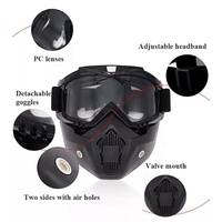 Masque de lunettes tactique avec protection UV, lentille anti-buée et sangle réglable, pare-sable coupe-vent pour moto, ski, sport