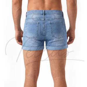 Shorts en jean pour hommes OEM en gros, respirants, séchage rapide, longueur genou, fermeture boutonnée, tendance, grandes tailles, été, noir, gris, décontractés - Product Image 6