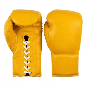 Guantes de Boxeo de Cuero para Adultos, con Cordones y Soporte para Muñeca, Guantes de Combate para Entrenamiento de Boxeo, para Niños, Uso Profesional, Resistentes a la Humedad - Product Image 2