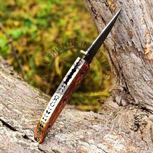 Cuchillo plegable de Damasco hecho a mano, edición nueva, cuchillo de caza para exteriores, el mejor cuchillo de supervivencia de bolsillo, OEM ODM, regalos para padrinos de boda - Product Image 4