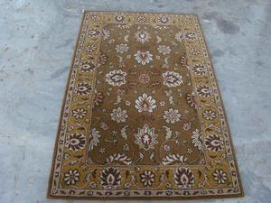 Tapis traditionnel en laine tufté à la main, tapis oriental floral, tapis de luxe fait main pour salon et chambre à coucher - Product Image 2