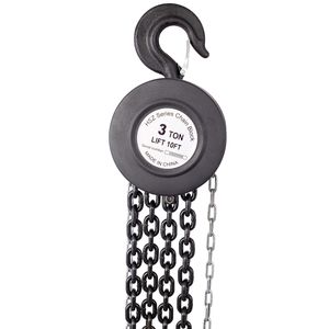 Paranco a catena manuale da 10 piedi con 2 ganci pesanti 11000 libbre 5T di capacità in acciaio nero-paranco resistente - Product Image 3