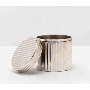 Portavelas redondos de metal con acabado en latón y cobre, latas votivas para velas de cera, latas de latón antiguo con tapa, en stock. - Product Image 2