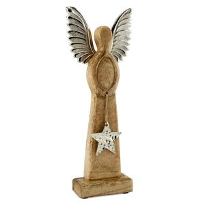 Fabricant de confiance : Centre de table de Noël en aluminium et bois, créant une touche classique pour les réunions saisonnières - Product Image 4
