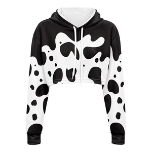 Sudadera Casual de Manga Larga con Cuello Redondo para Mujer, de Spandex/Algodón, con Estampado Digital, Diseño Personalizado OEM, Antiencogimiento, Precio de Fábrica - Product Image 5