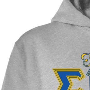 เสื้อฮู้ดพิมพ์ลาย Gray Sigma Gamma Rho College สำหรับผู้หญิง เสื้อสเวตเชิ้ตแบบสวมหัวลายตัวอักษรภาษากรีก สำหรับชมรมนักศึกษา เสื้อผ้าสำหรับใส่ในมหาวิทยาลัยแบบสั่งทำพิเศษ - Product Image 5