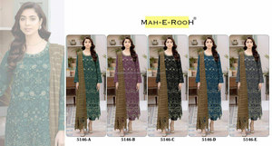 Traje de fiesta tradicional Ready Maid Dubai de Surat Online Mart elegante Georgette con fondo Churidar hecho de seda - Product Image 4
