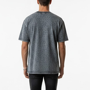 Camisetas de Algodón 100% para Hombre, Estilo Pullover, Lavado Ácido, Tejido Transpirable, con Servicios OEM - Product Image 2