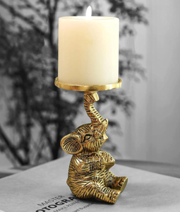 Trusted Manufacturer of Aluminum Metal <b>Elephant</b> Design Candle Holder For Home Decoration Dining Table And Living Room Display - Product Image 5