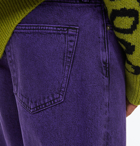Jean en denim coupe droite pour homme, taille mi-haute, coupe classique, décontracté, respirant, avec logo tissé sur le devant, idéal pour l'hiver - Product Image 4