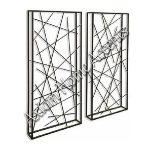 Art mural minimaliste en métal avec design géométrique Pièce élégante pour salon ou bureau moderne par Axiom Home Accents - Product Image 2