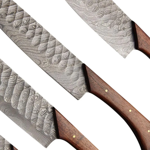 Best Selling LEGACY BLADES Damascus Kitchen <b>Knife</b> <b>Set</b> 5PCS Premium Hand Forged Chef <b>Knives</b> Wooden Handle Ambidextrous 67 Layers - Product Image 2
