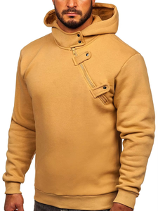 Meilleur prix – Sweat à capuche zippé latéral pour homme, hiver, 80 % coton, 20 % polyester, polaire, coupe-vent numérique, respirant, séchage rapide, coupe classique - Product Image 3
