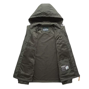 Chaqueta Cortavientos de Invierno con Capucha, Diseño Personalizado, Talla Grande para Hombre, Estilo Urbano, Cuello Alto, Térmica, Antibacteriana y Transpirable - Product Image 2