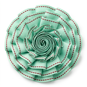 25mm Mint Green Red Edge Stitch Grosgrain <b>Ribbon</b> 100% Polyester OEM Factory Export Supply Nursery Decor Gift Tags Party Props - Product Image 3