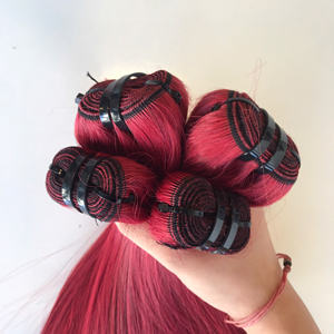 Prix de gros Bonestraight 100% perruque de cheveux humains vierges vietnamiens bruts couleur rose rouge super double extensions de cheveux - Product Image 3