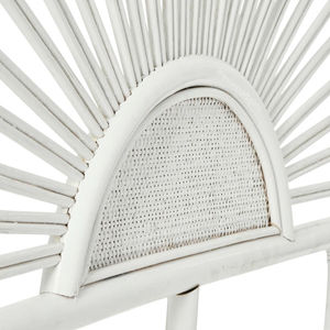 Tête de lit murale en rotin moderne pour la maison, style vietnamien, avec motif floral blanc et arche, pour chambre à coucher - Product Image 5