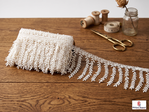 Fournisseur de tissu en dentelle à franges sur mesure, fabricant de garnitures en dentelle cils pour robes de mariée, textile de mode africaine - Product Image 3
