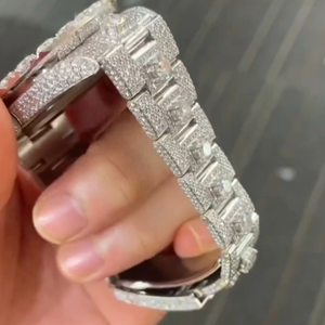 High Quality Iced DEF Lab Moissanite Diamond <b>Watch</b> Colorless Diamond Hip Hop Style Automatic Manual Mechanical Business Style - Product Image 4