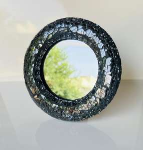 Fournisseur indien de miroirs décoratifs en verre craquelé faits à la main de style Art Déco, 6 pouces, pour la décoration intérieure de petits espaces - Product Image 3