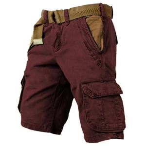 Pantalones cortos de verano para hombre al por mayor, estilo vintage, con múltiples bolsillos, de tela gruesa, pantalones cortos cargo de camuflaje para exteriores - Product Image 3