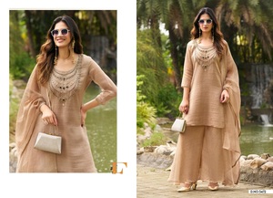 Fabzoo <b>Women</b> <b>Kurta</b> Palazzo Set with Dupatta | Embroidered Ethnic Kurti Pant Set | Festive Traditional Indian Suit Set for <b>Women</b> - Product Image 2