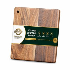 Planche à découper en bois rectangulaire antidérapante pour la cuisine 28 x 28 cm - Product Image 6