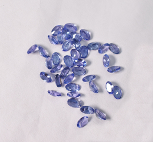 Tanzanite naturelle taille ovale 5x3 mm, pierre précieuse semi-précieuse calibrée pour la fabrication de bijoux - Product Image 2