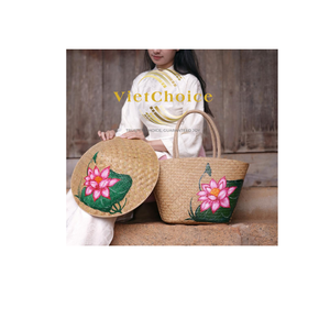 Conical <b>hats</b> and Seagrass Handbag Elegant Casual Carry <b>Bag</b> from Vietchoice Vietnam - Product Image 1