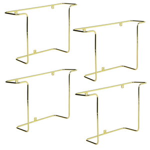 MyGift Set of 2 Brass Metal <b>Wire</b> <b>Wall</b>-Mounted Vinyl Record Display Shelves Trending Item - Product Image 3