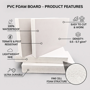Panneau en mousse PVC expansé haute densité, imperméable, service de découpe pour la décoration intérieure moderne, usine OEM ODM - Product Image 1