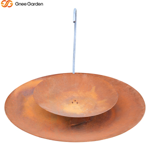Fuente de Agua Decorativa de Acero Corten Rojo Oxidado para Jardín, Estilo Moderno y Lujoso, 100cm/Personalizable - Product Image 2