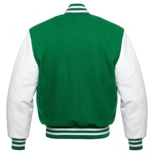 Custom New Men's Basic Canvas Stand Collar <b>Quilted</b> Varsity Letterman Jacket - Product Image 2