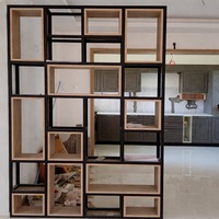 Nouvelle Vision : Cloison en Bois Sur Mesure, Durable, Contemporaine et Luxueuse, Panneaux Intérieurs Diviseurs d'Espace avec Fonction de Rangement Facile